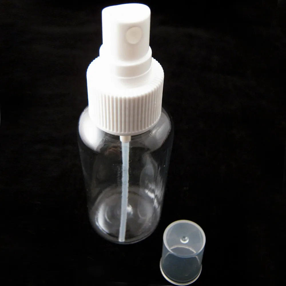 3 Travel Bottles Clear Plastic Containers Spray Pump Storage Jars 2.7oz Carry On