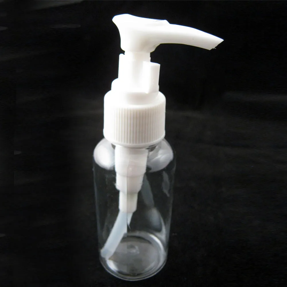 3 Travel Bottles Clear Plastic Containers Spray Pump Storage Jars 2.7oz Carry On