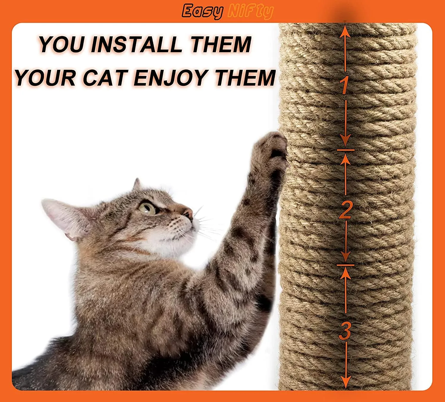 Cat Scratching Post Replacement Parts Cat Scratching Post for Cat Tree Cat Scratchers for Indoor Best Sellers Fit to & Cat Post & Perch Sisal Rope on Cat Scratcher No Smell for Large Cats