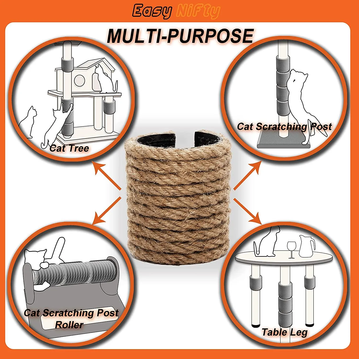 Cat Scratching Post Replacement Parts Cat Scratching Post for Cat Tree Cat Scratchers for Indoor Best Sellers Fit to & Cat Post & Perch Sisal Rope on Cat Scratcher No Smell for Large Cats