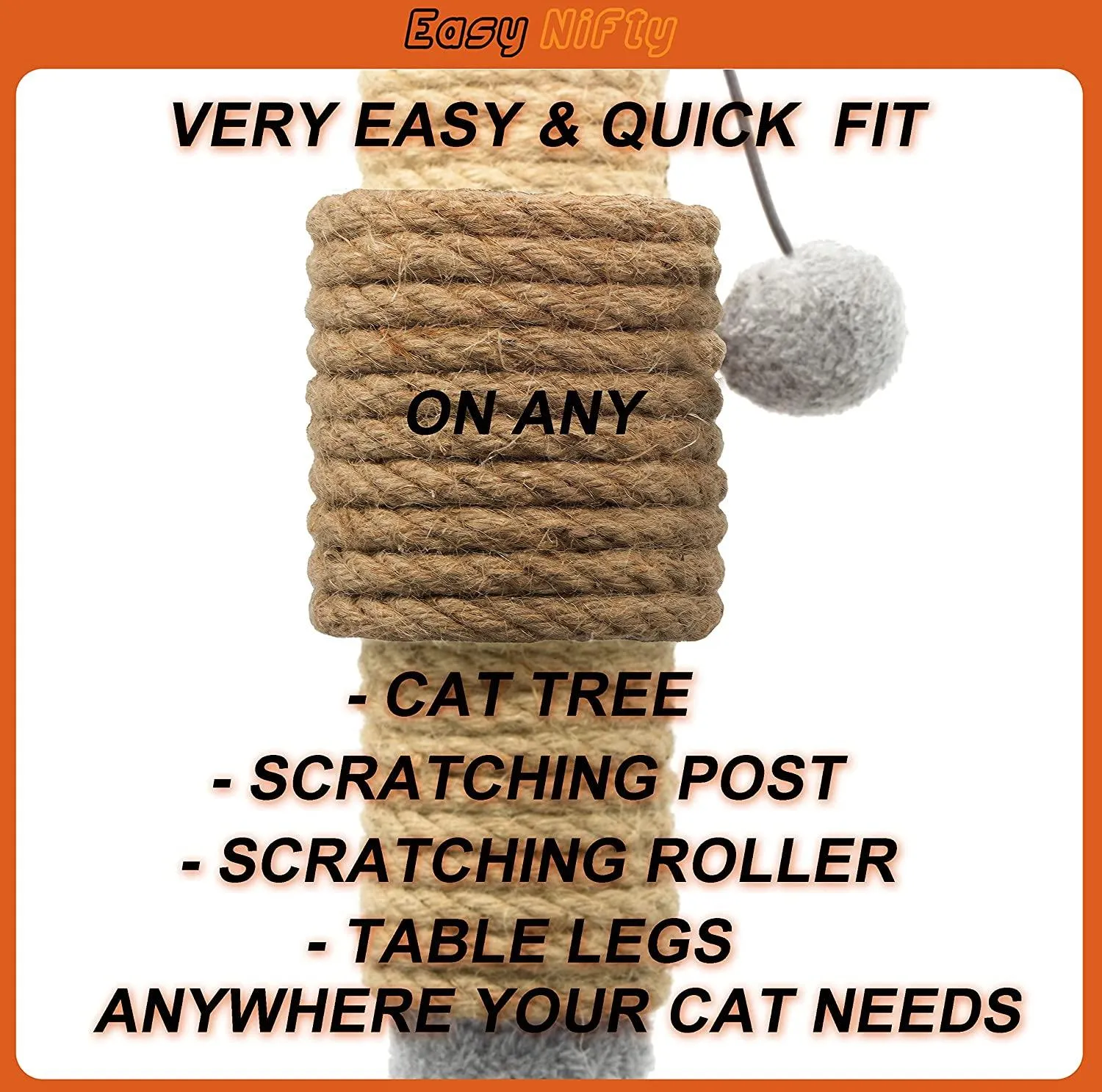 Cat Scratching Post Replacement Parts Cat Scratching Post for Cat Tree Cat Scratchers for Indoor Best Sellers Fit to & Cat Post & Perch Sisal Rope on Cat Scratcher No Smell for Large Cats