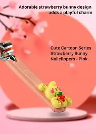 Cute Cartoon Series Strawberry Bunny Nail clippers (Pink)