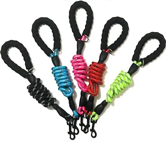dark blue Pet Reflective Traction Rope Round Rope Nylon Dog Anti-lost Leash AZ19537