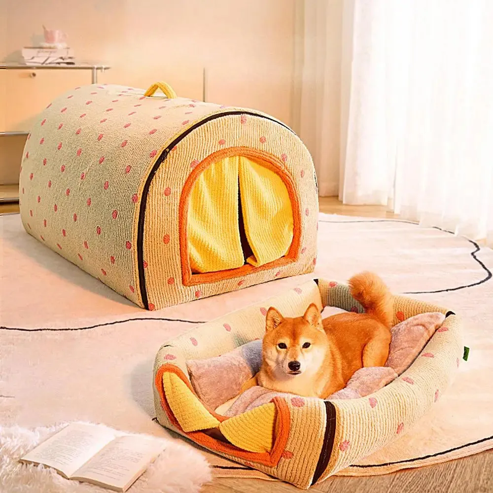 Enclosed Dog Cat Bed House