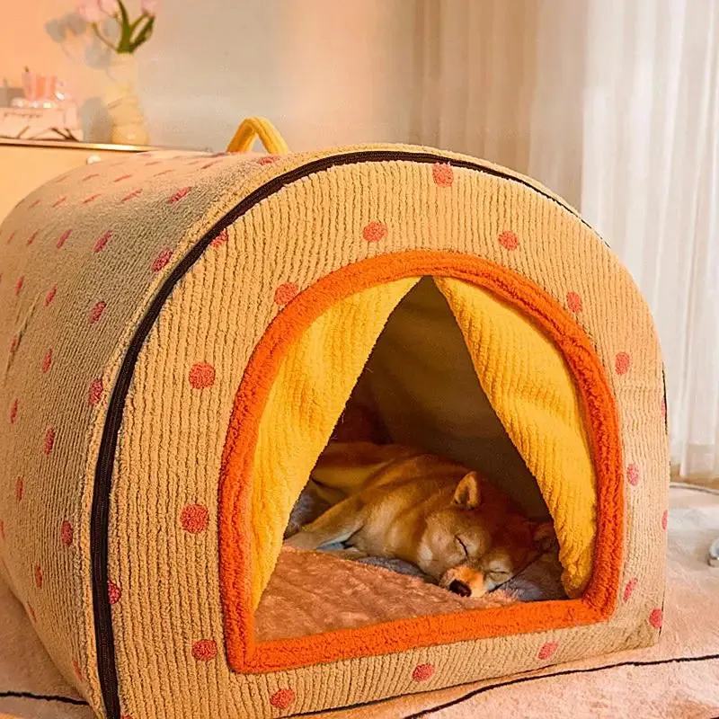 Enclosed Dog Cat Bed House