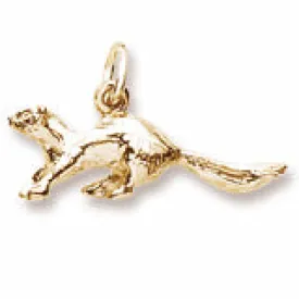 Ferret Charm in Yellow Gold Plated