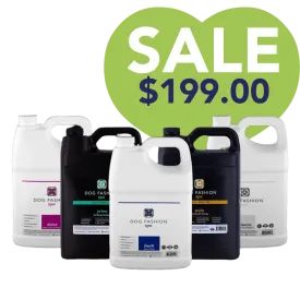 Five Bestselling Shampoos Bundle Gallon by Dog Fashion Spa