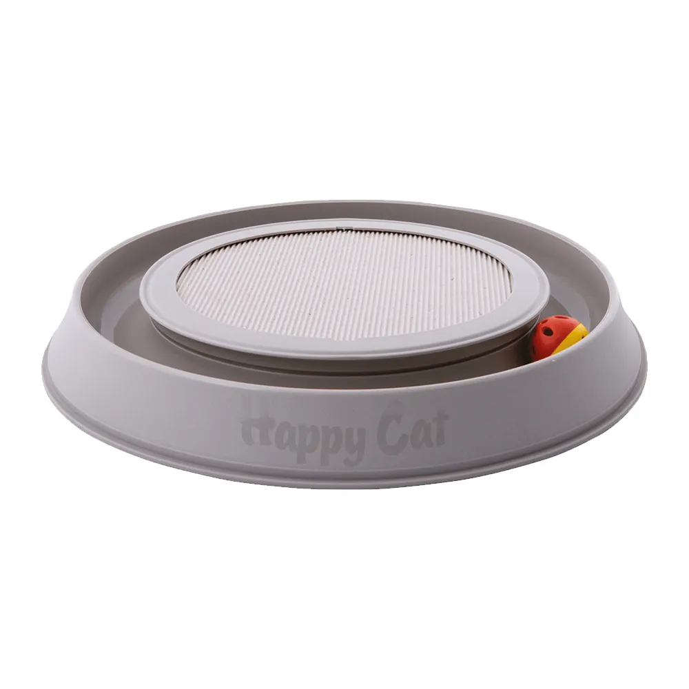 Georplast Happy Cat Cardboard Scratcher   Toy Grey