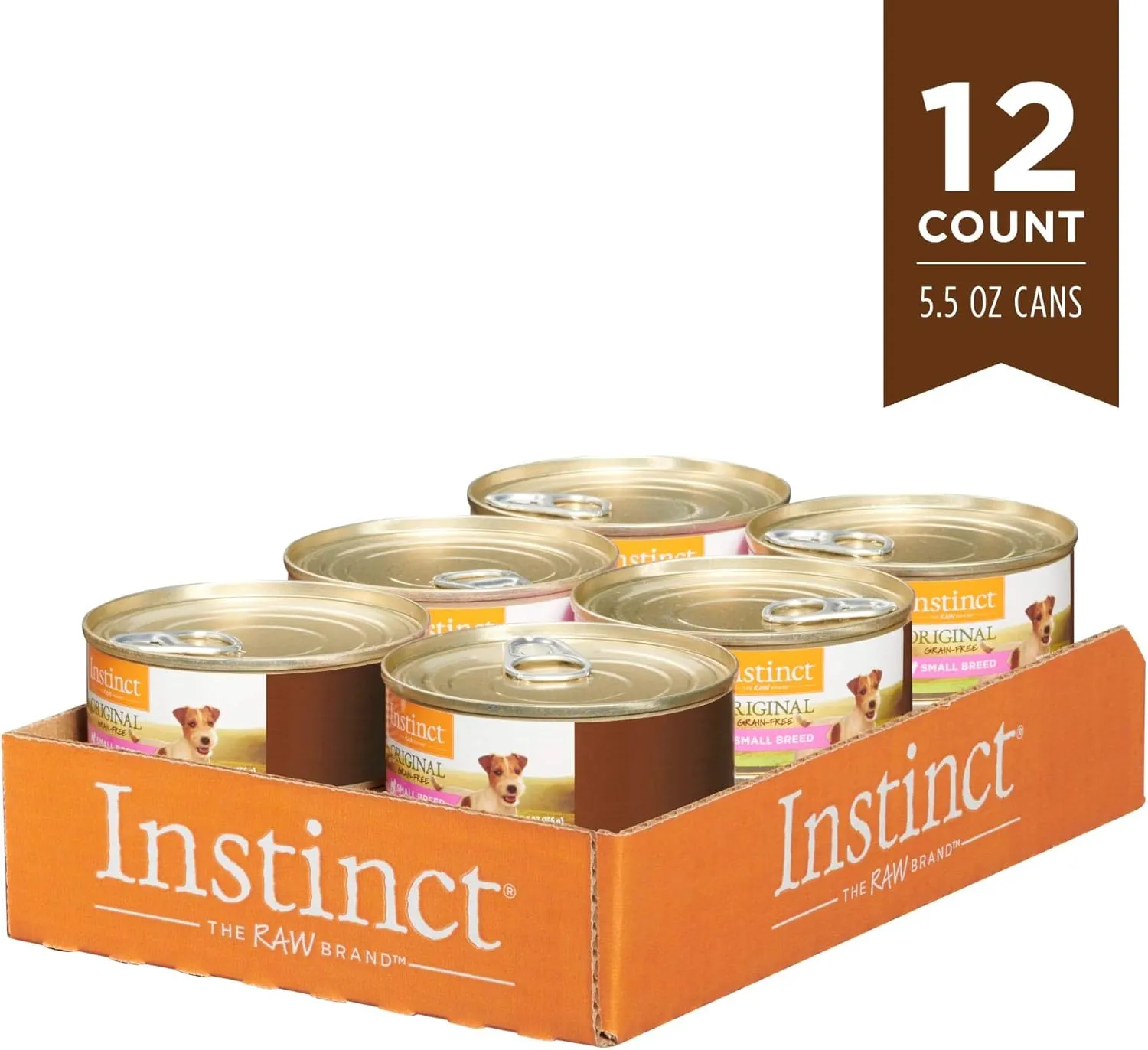 Instinct Original Small Breed Wet Canned Dog Food, Grain Free Recipe - Real Beef, 5.5 oz. Cans (Pack of 12)