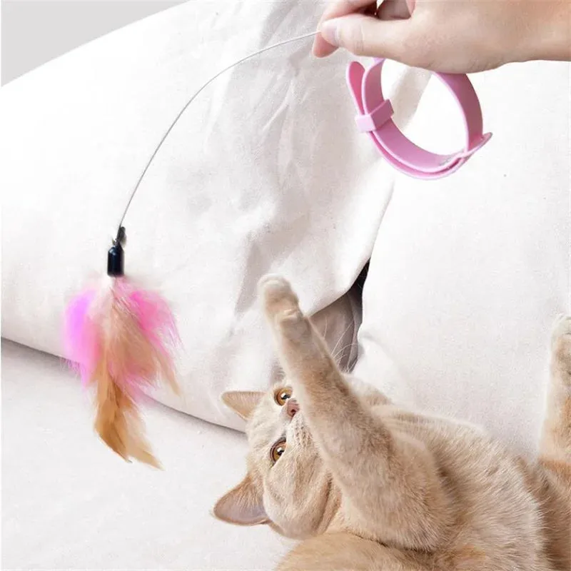 Interactive Cat Feather Collar