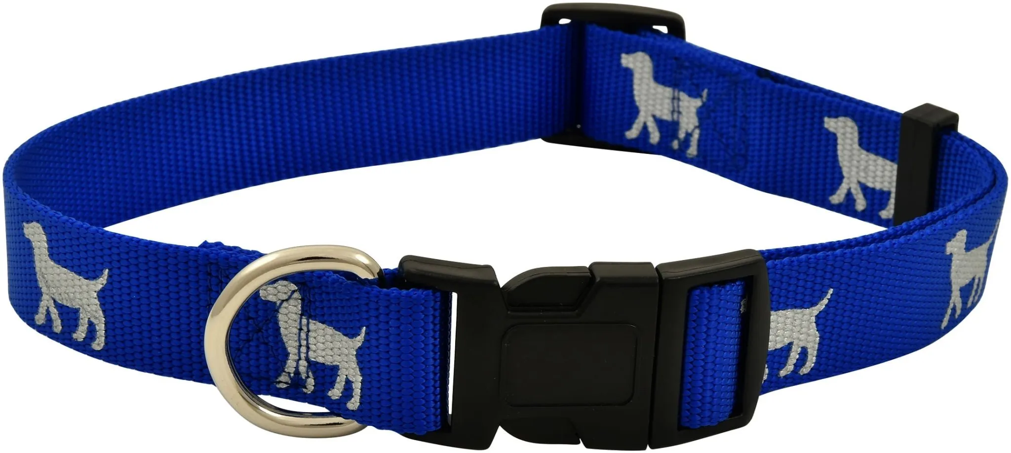 Jeffers Reflective Hound Series Adjustable Nylon Dog Collar, 1"W x 16-26"L