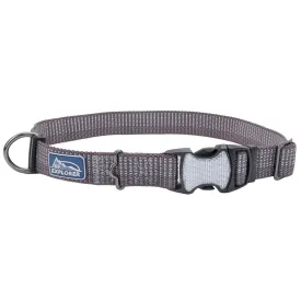 K9 Explorer® Brights Reflective Adjustable Dog Collar, Grey Large