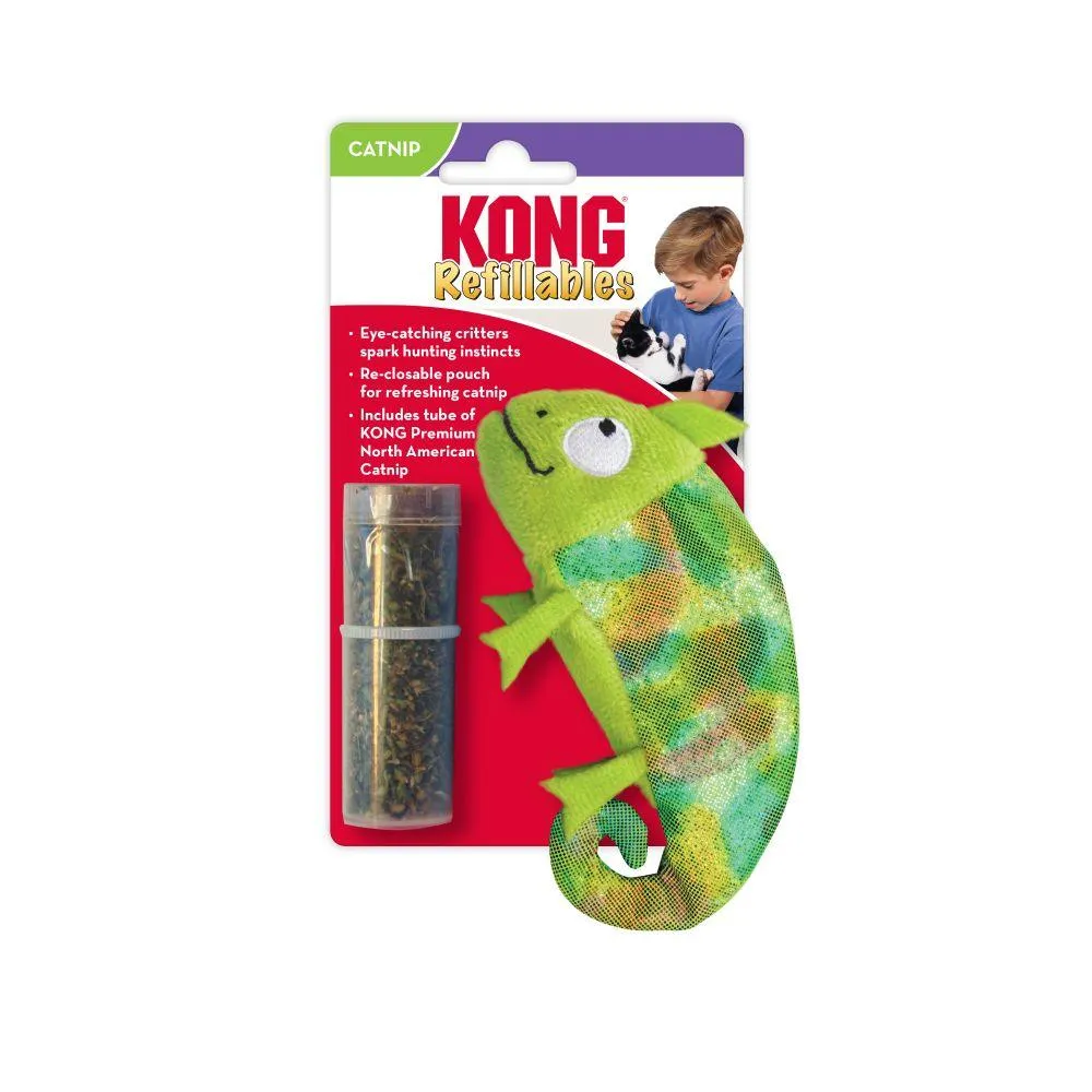 Kong Cat Toy Catnip Refillables Chameleon