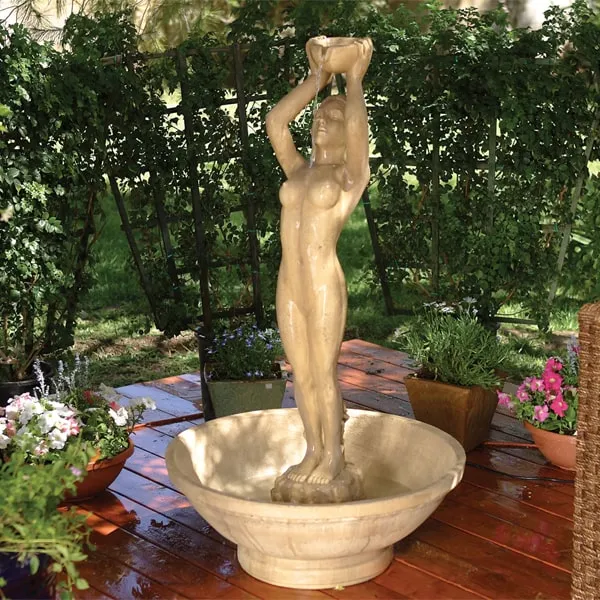 Lady Pouring Water Fountain Gist
