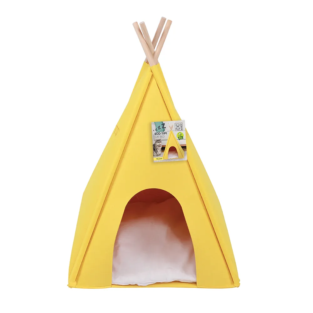 M-PETS Eco Tipi Yellow Cat Bed