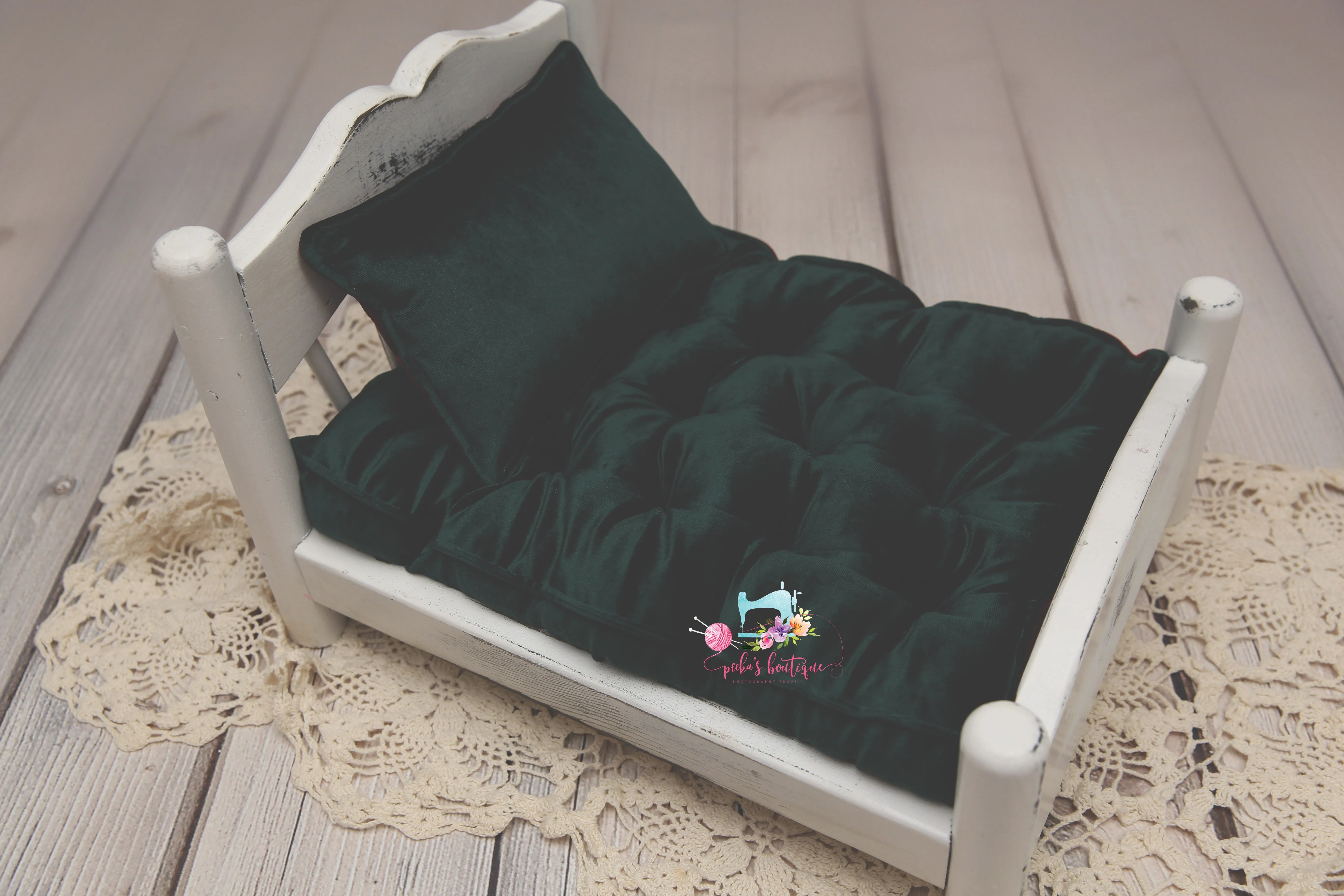 MADE TO ORDER- REVERSIBLE 2 Color Christmas Red/Green Velvet- NB Mattress