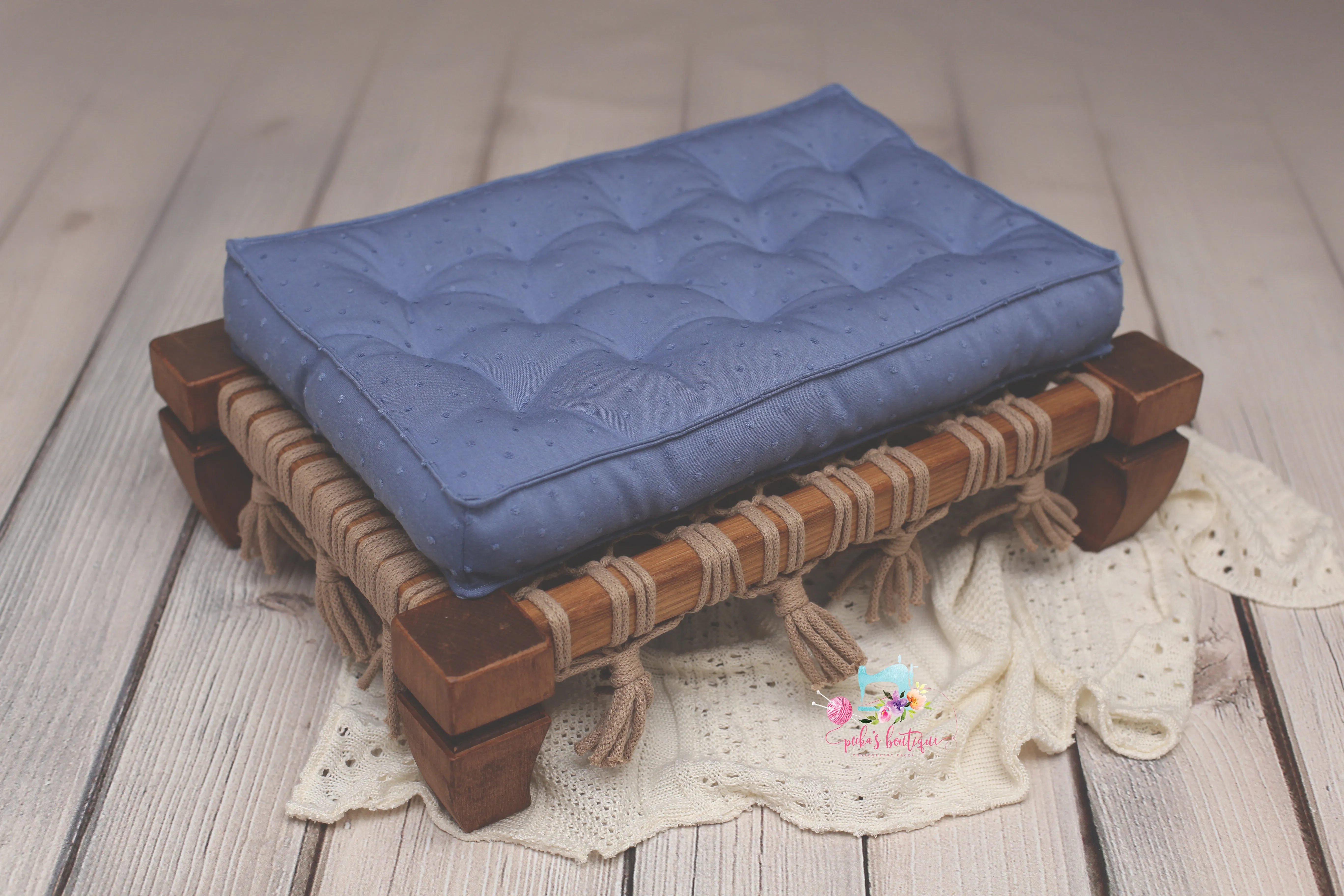 MADE TO ORDER- REVERSIBLE 2 Color Swiss Dots (11x14 Size)- NB Mattress