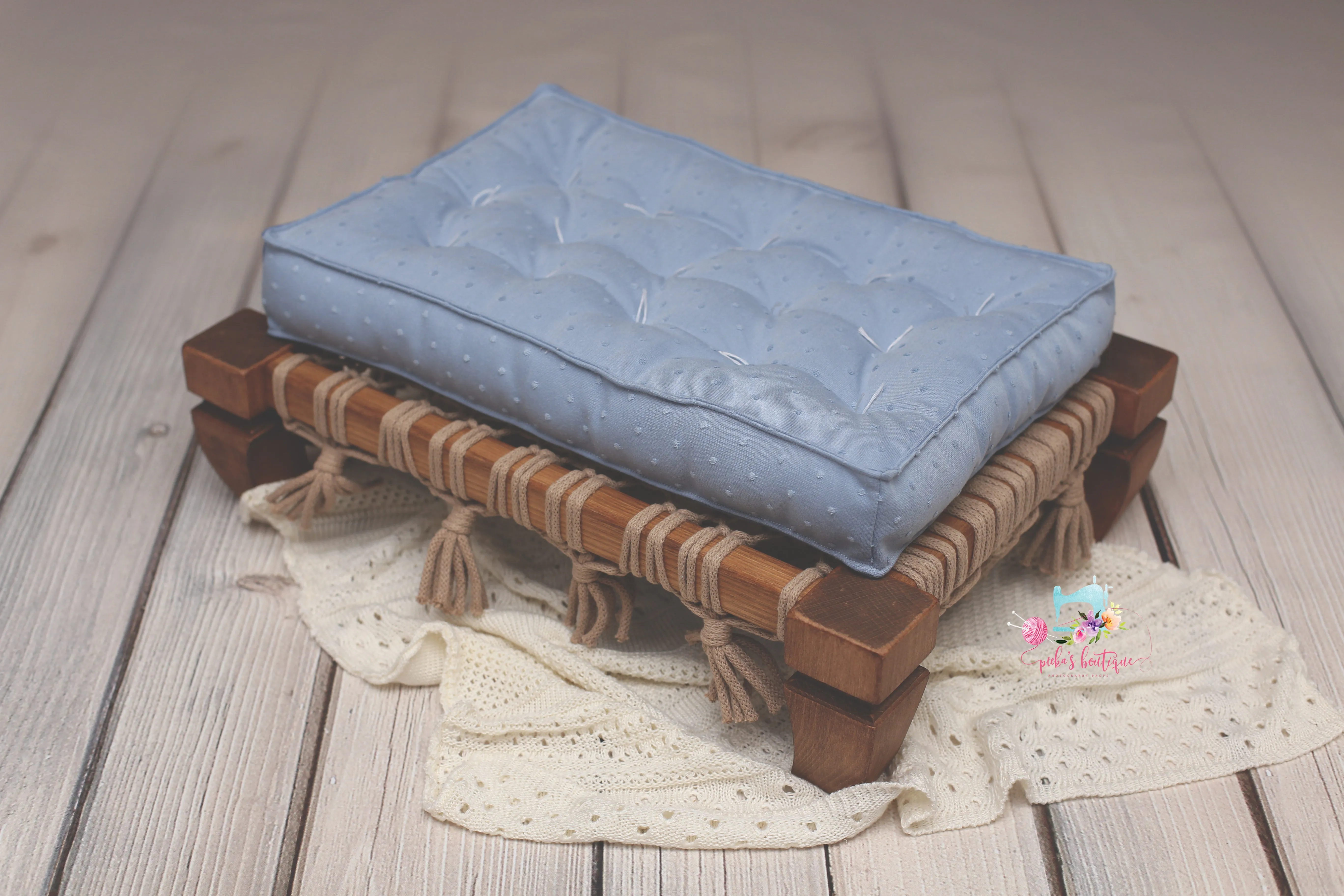 MADE TO ORDER- REVERSIBLE 2 Color Swiss Dots (11x14 Size)- NB Mattress