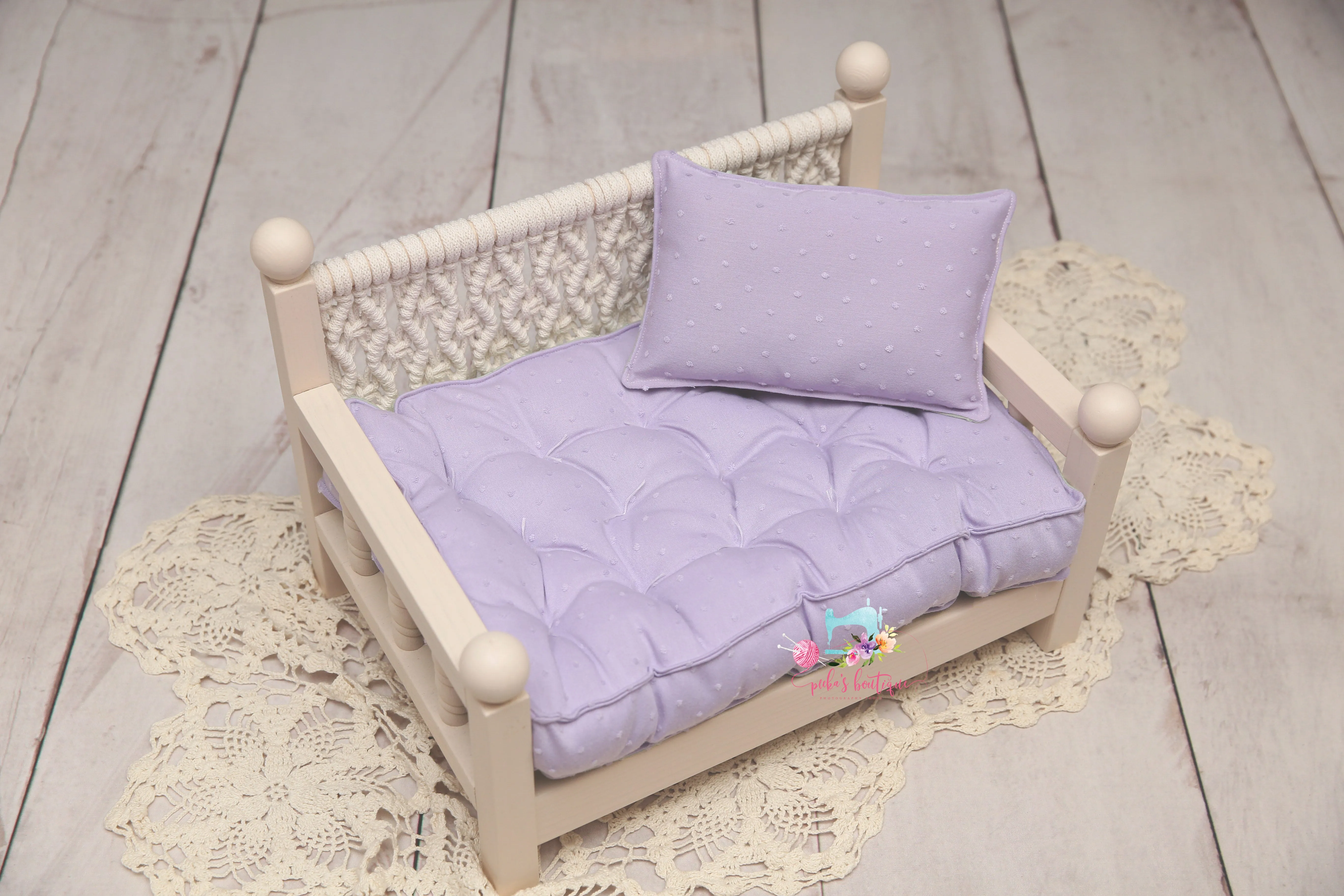 MADE TO ORDER- REVERSIBLE 2 Color Swiss Dots (11x14 Size)- NB Mattress