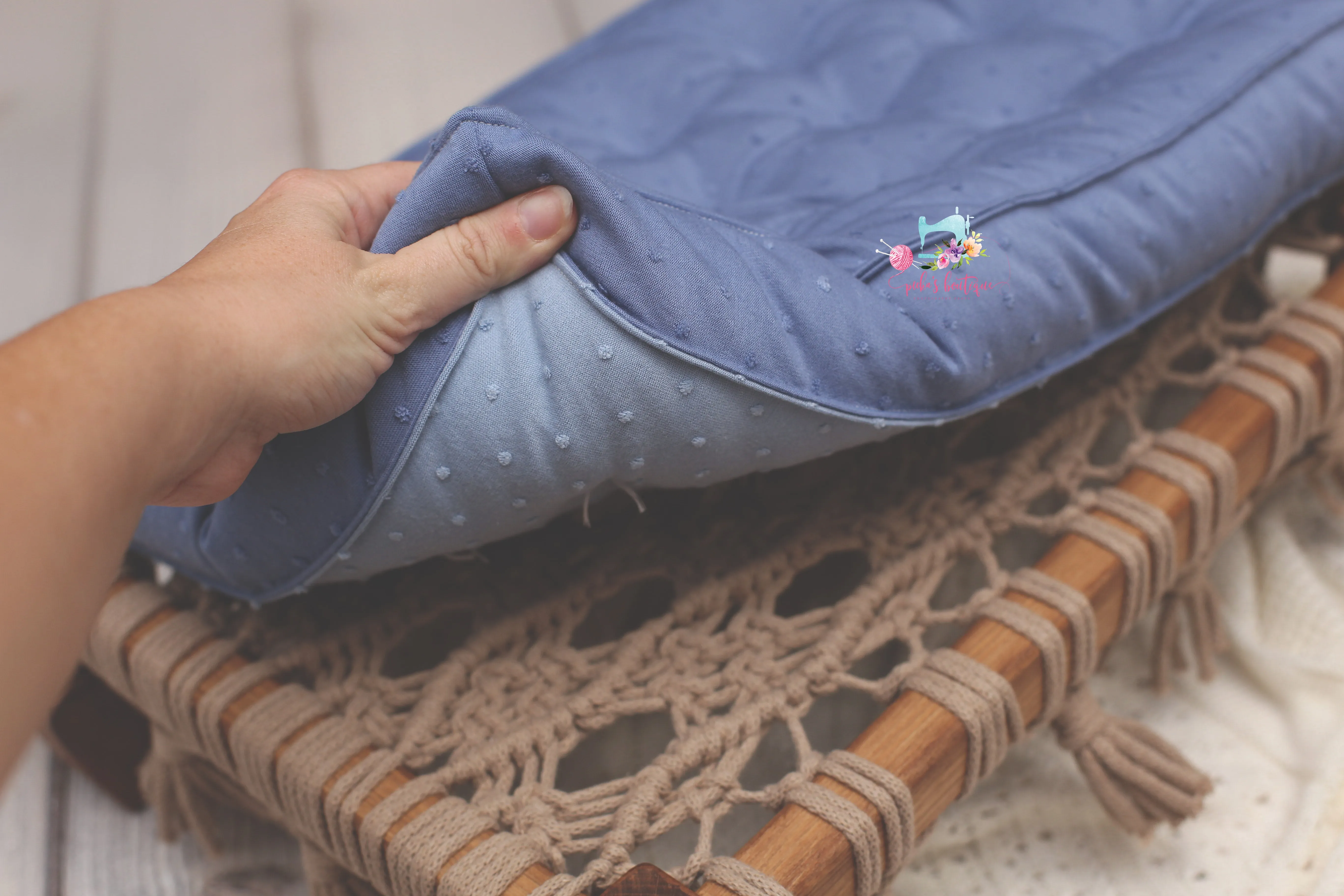 MADE TO ORDER- REVERSIBLE 2 Color Swiss Dots (11x14 Size)- NB Mattress