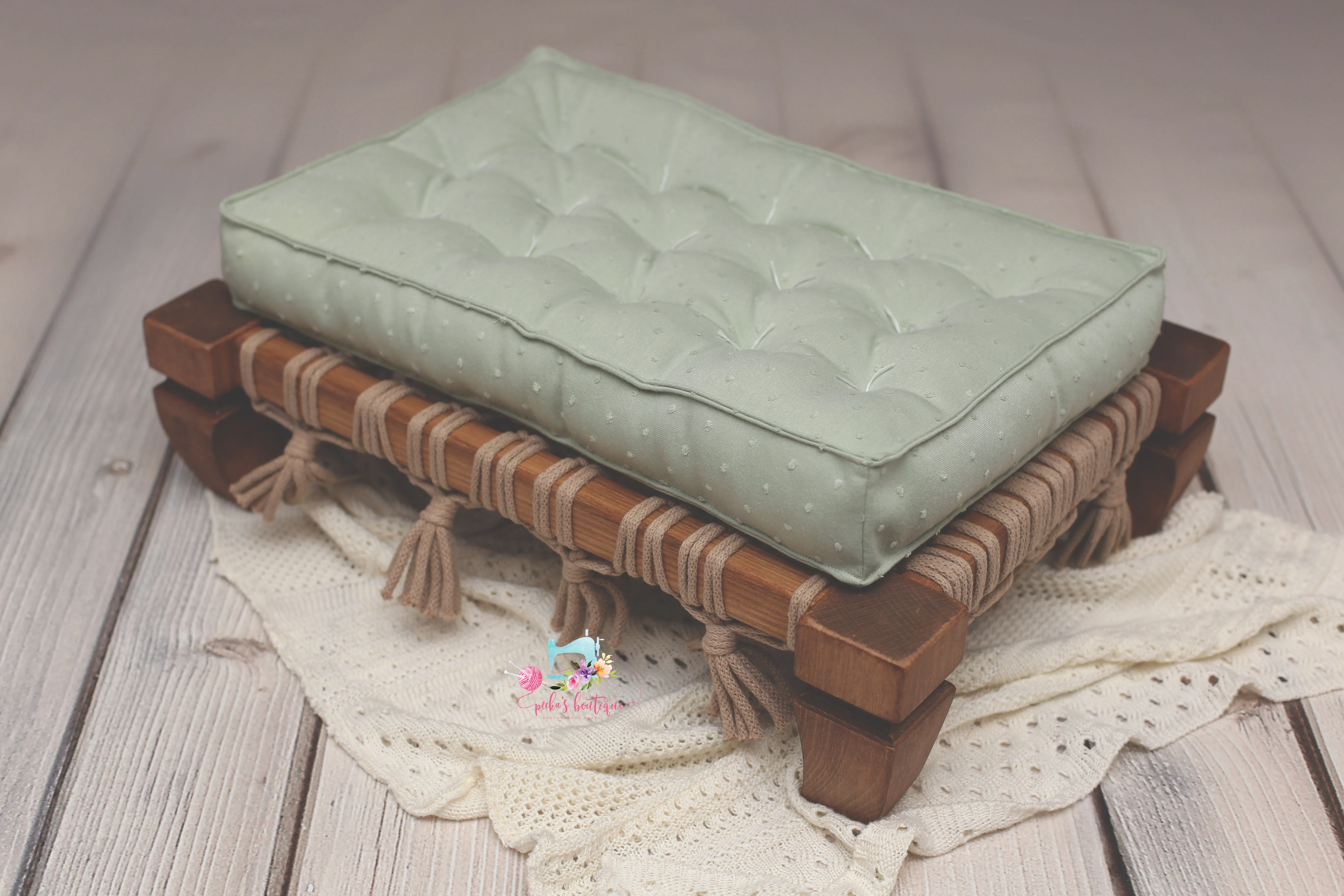 MADE TO ORDER- REVERSIBLE 2 Color Swiss Dots (11x14 Size)- NB Mattress