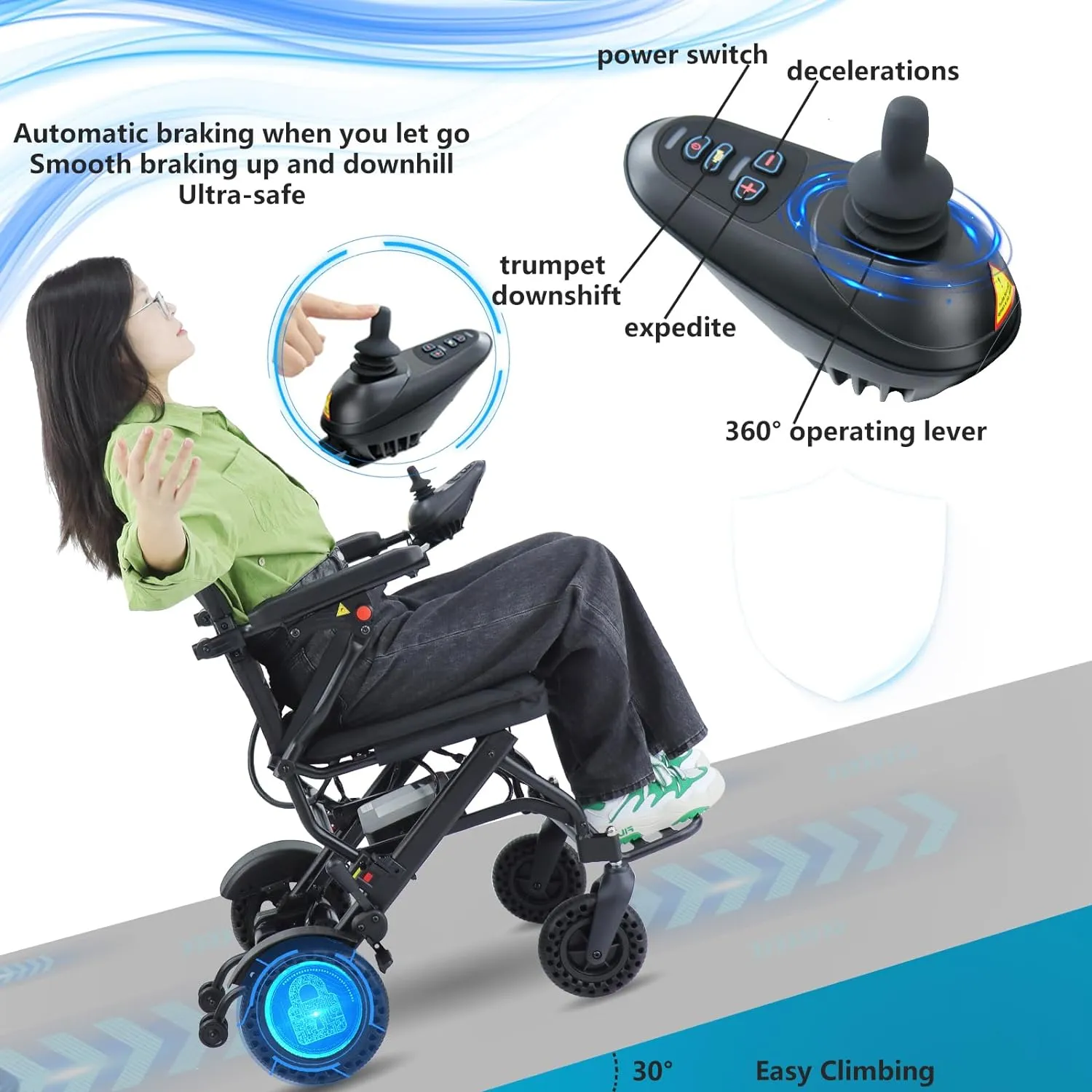 Meubon Lightweight Electric Wheelchairs  for Adults I Travel Size  Airline Approved  Wheelchair