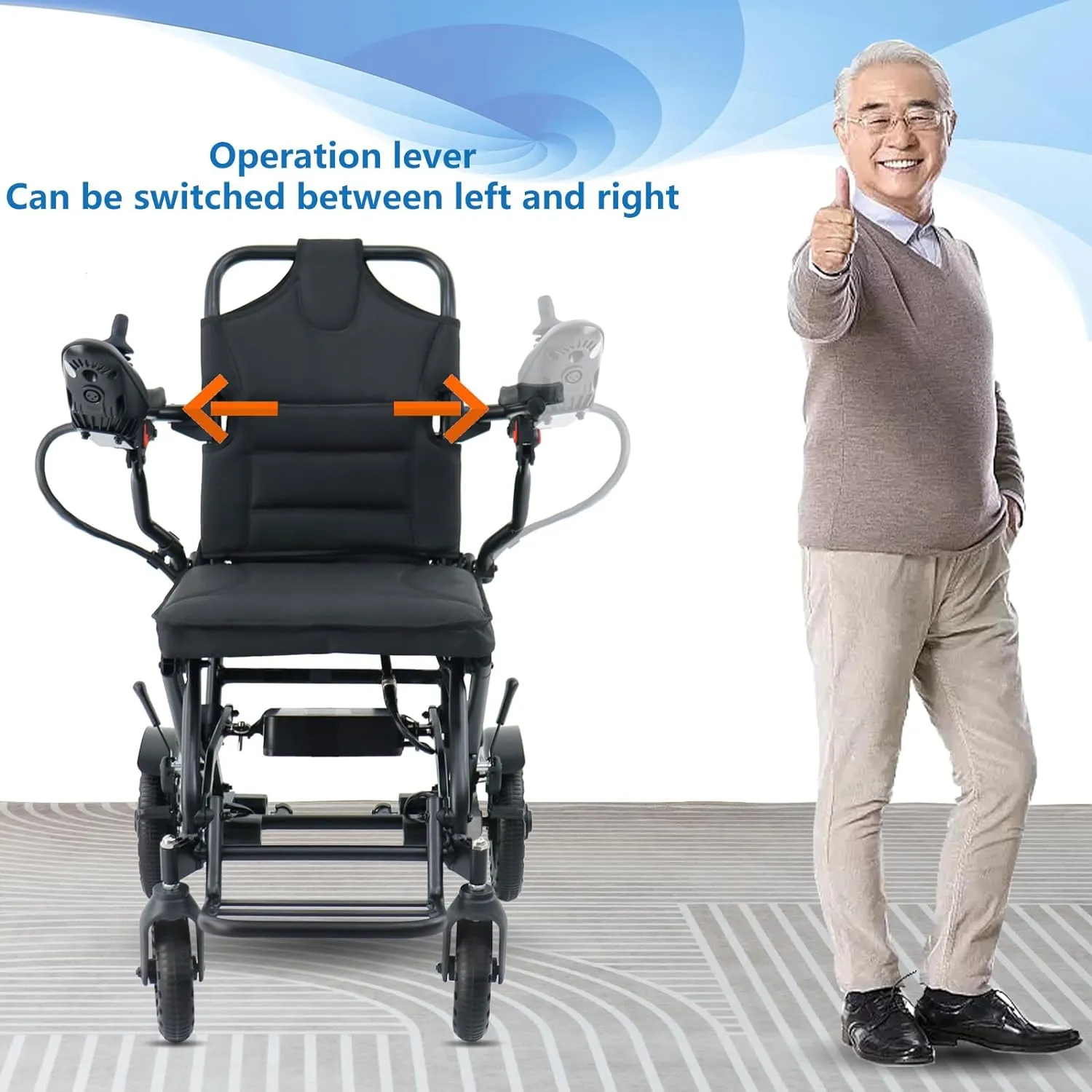 Meubon Lightweight Electric Wheelchairs  for Adults I Travel Size  Airline Approved  Wheelchair