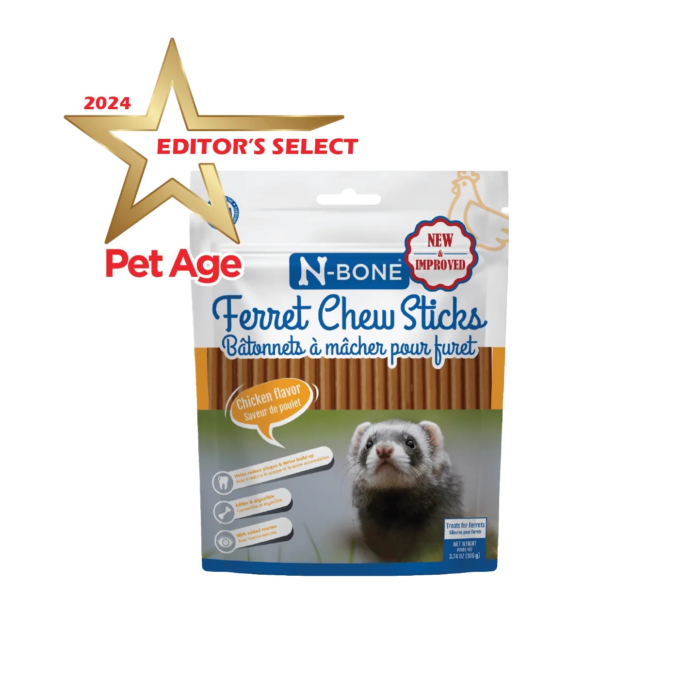 N-Bone® Ferret Chew Sticks Chicken Flavor