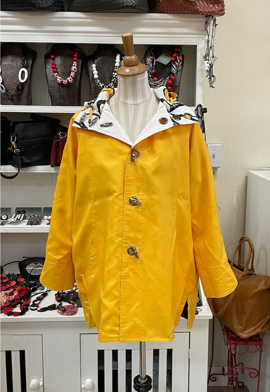 Oopera Raincoat - YELLOW FLOWER - J1239RW-3