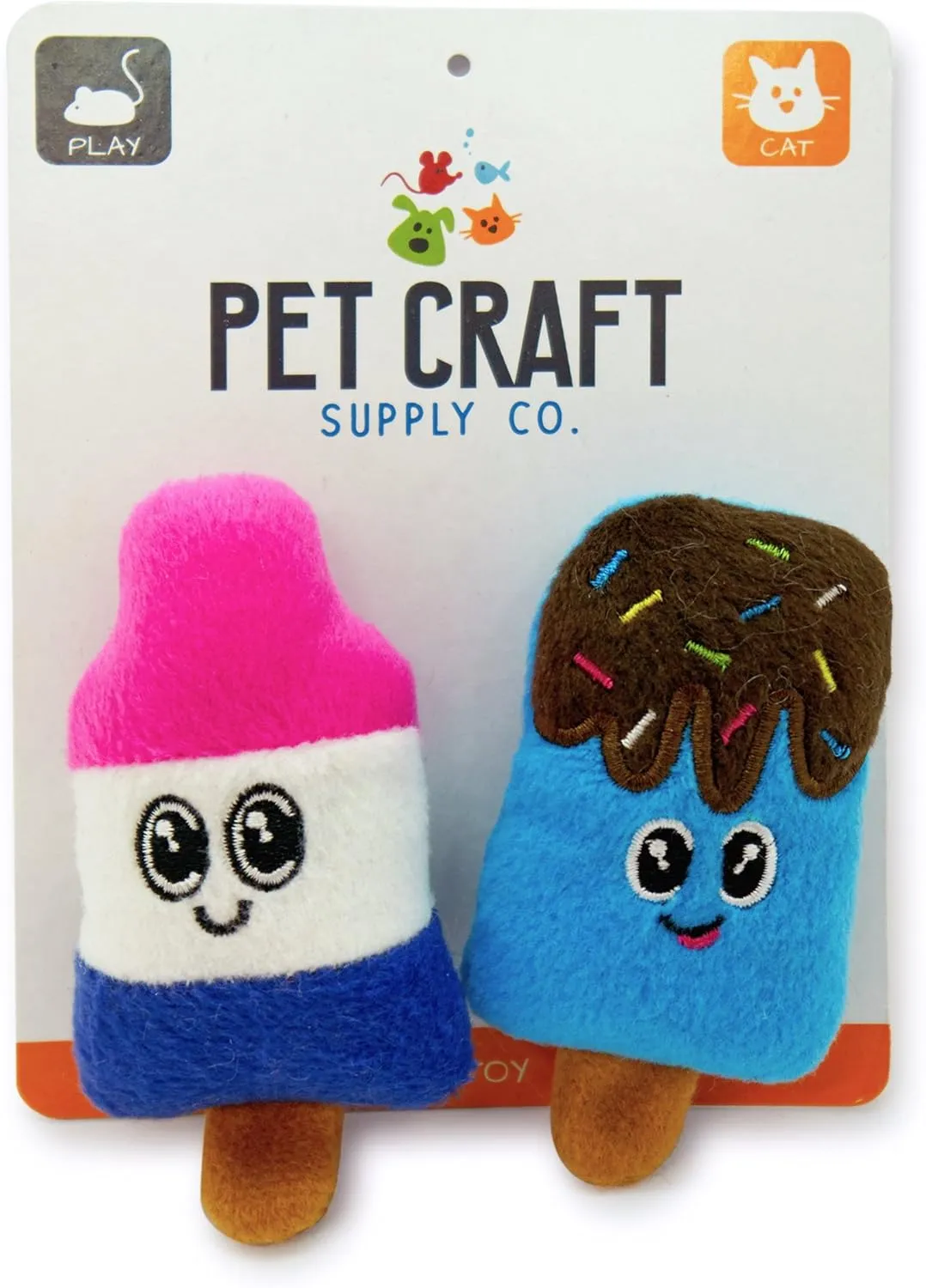 Pet Craft Supply Silly Snacks and Funny Food Crinkle Cuddling Catnip and Silvervine Interactive Cat Toys - Great for Indoor Cats, Kittens; All Breed Sizes