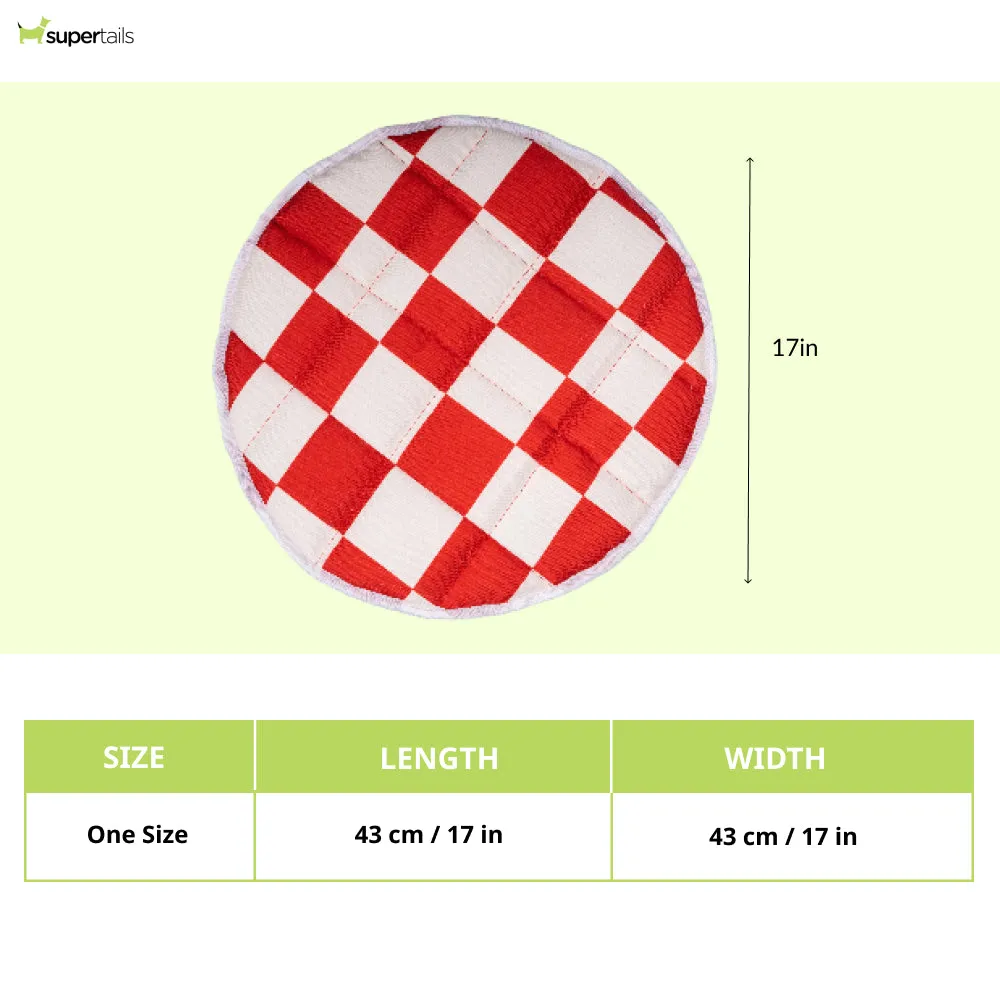 Pet Set Go Cozy Checks Mat for Cats (Red)
