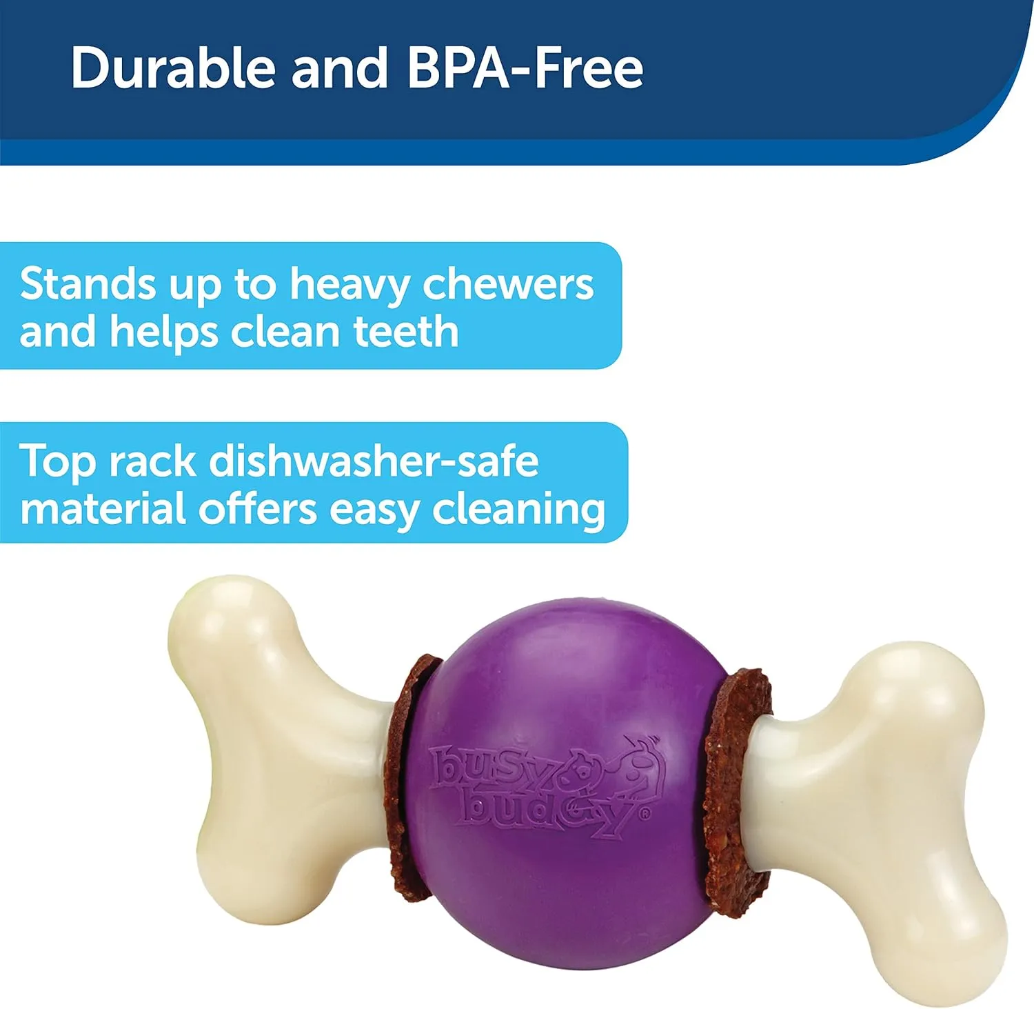 PetSafe Busy Buddy Bouncy Bone, Treat Holding Dog Toy, Medium, Best for Dogs 10-50 Lb.