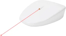PetSafe Laser Tail Cat Toy  Fun and Safe Laser Light Game for Cats  Hands Free Play,White