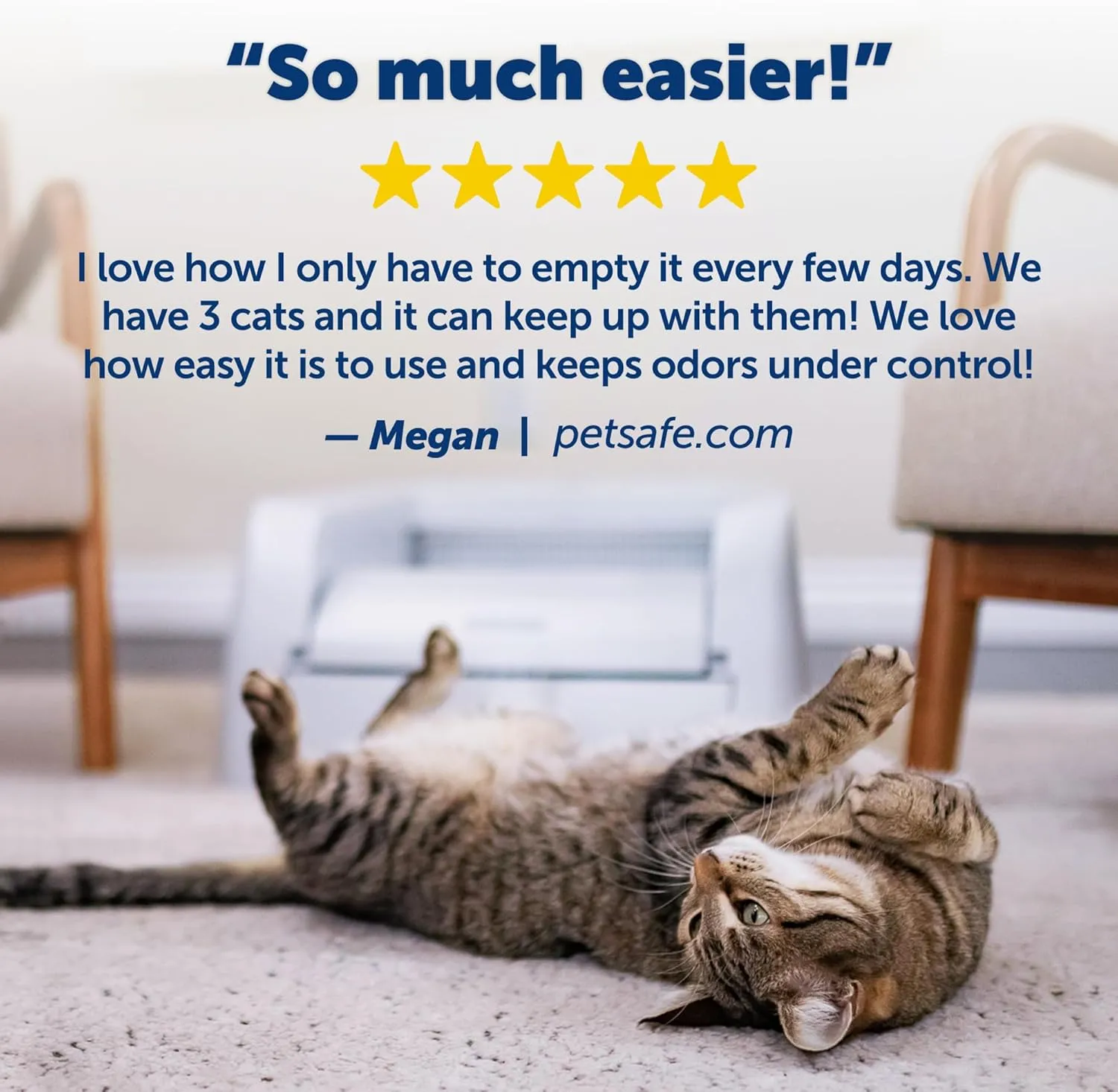 PetSafe ScoopFree Clumping Automatic Litter Box for Clumping Litter, Self Cleaning Cat Litter Box for Single or Multiple Cats, Effective Odor Control, Easy Maintenance