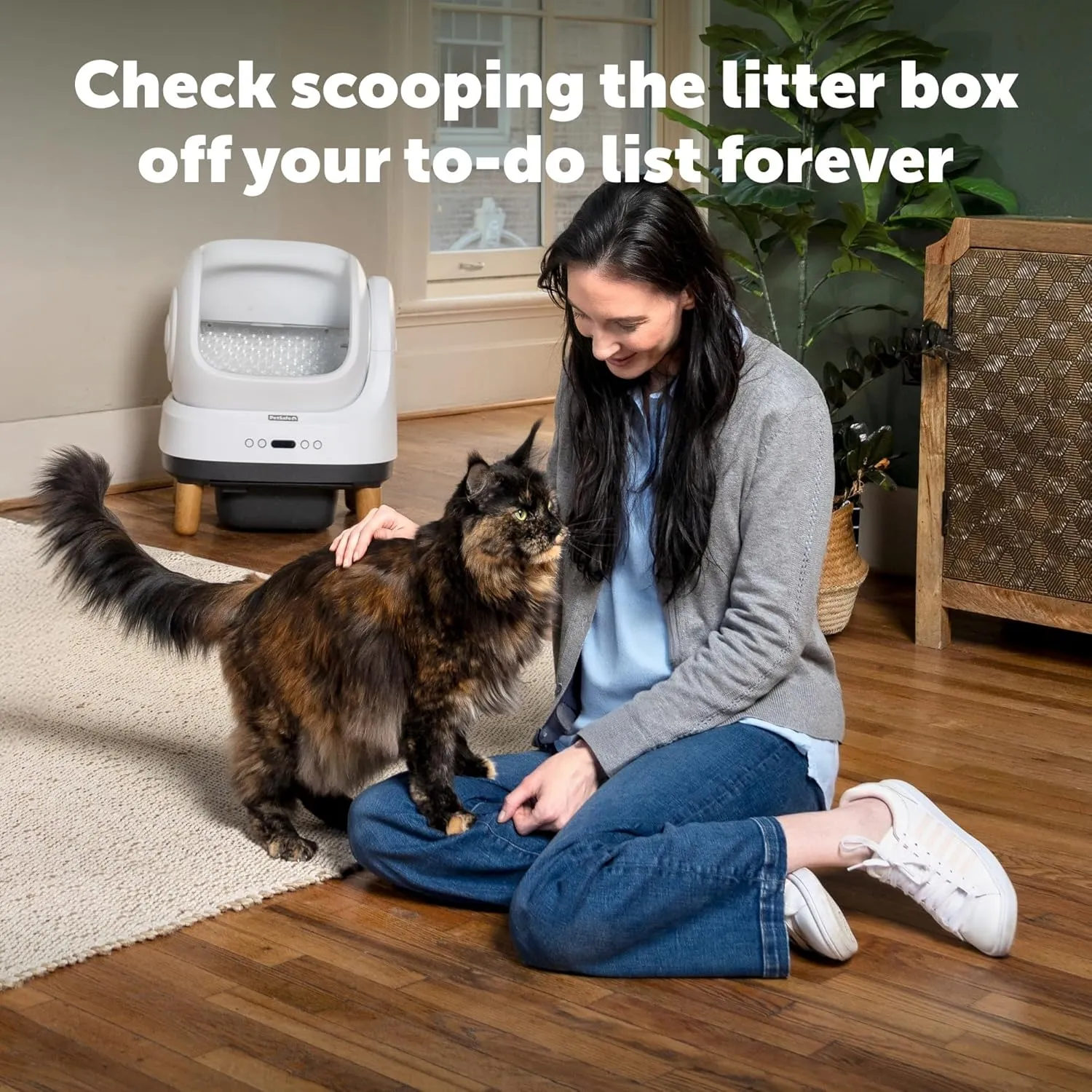 PetSafe ScoopFree OpenSky Automatic Self-Cleaning Cat Litter Box  Advanced Odor Control  App Controlled with Health Monitoring  Works with Any Litter  Up to 2 Weeks of Hands-Free Cleaning