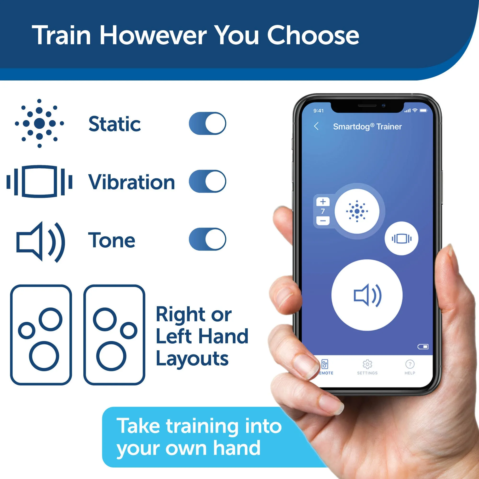 PetSafe SMART DOG Training Collar – Uses Smartphone as Handheld Remote Control – Tone, Vibration, 1-15 Levels of Static Stimulation – Bluetooth Wireless System – All in One Pet Training Solution