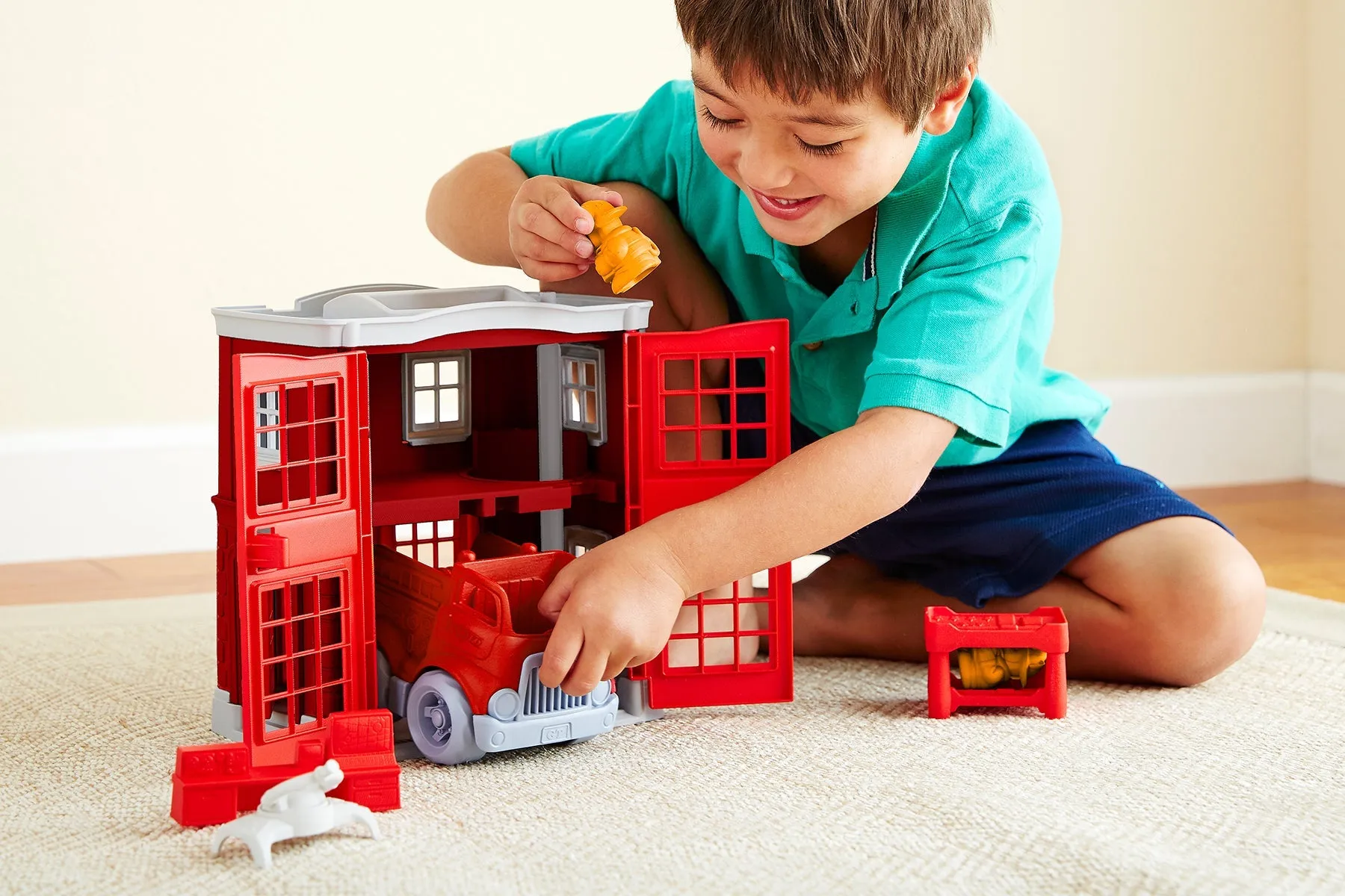 Recycled Fire Station Play Set by Green Toys