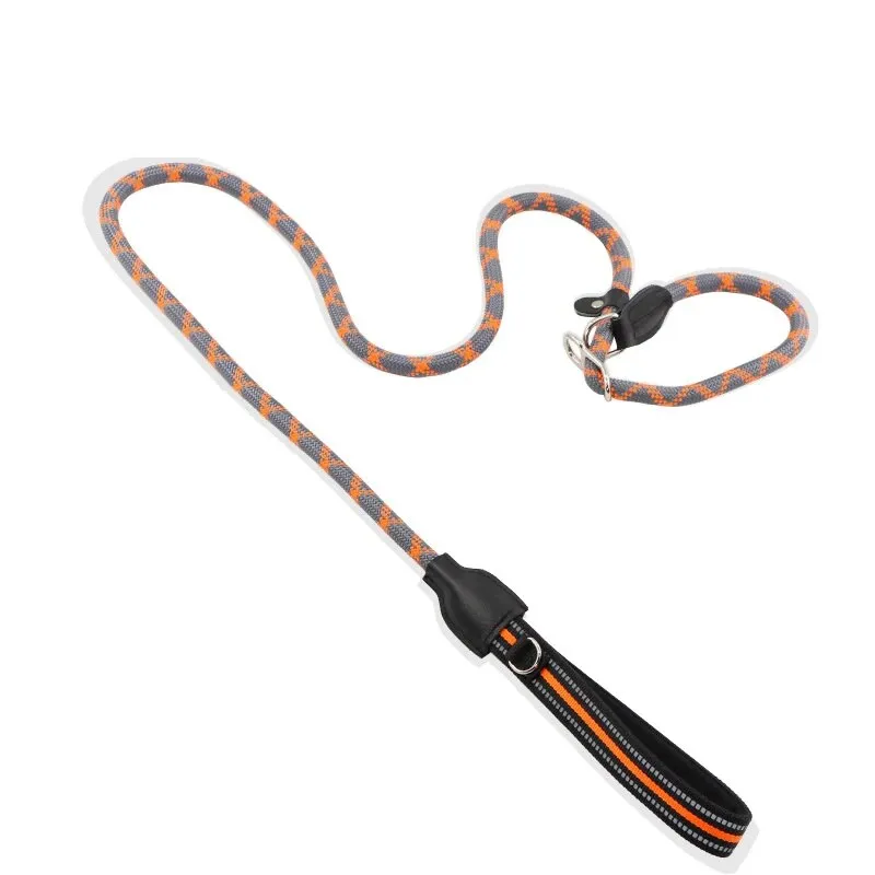Reflective Dog Leash Double Handle Slip Lead Dog Leash