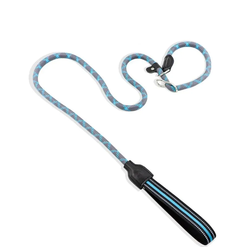 Reflective Dog Leash Double Handle Slip Lead Dog Leash