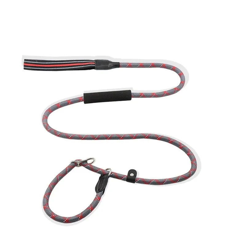 Reflective Dog Leash Double Handle Slip Lead Dog Leash
