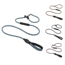 Reflective Dog Leash Double Handle Slip Lead Dog Leash