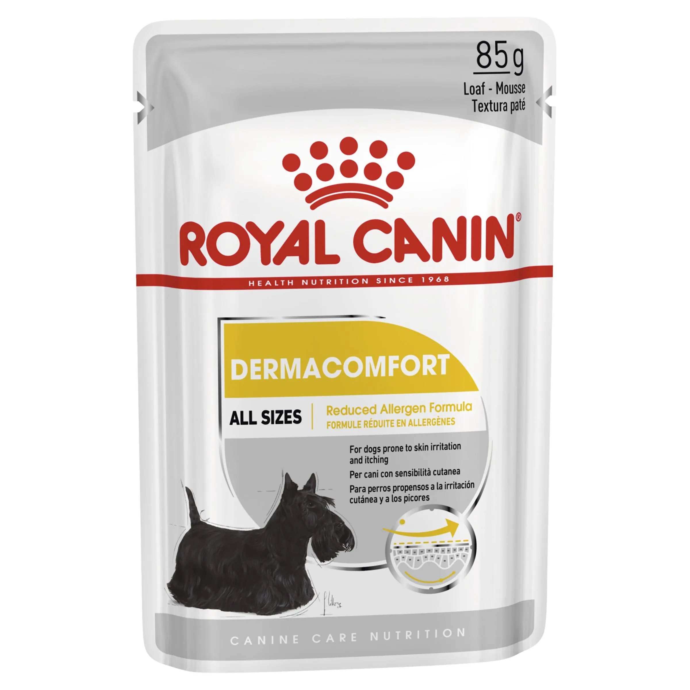 Royal Canin Dog Dermacomfort Loaf Wet Food Pouch 85g^^^