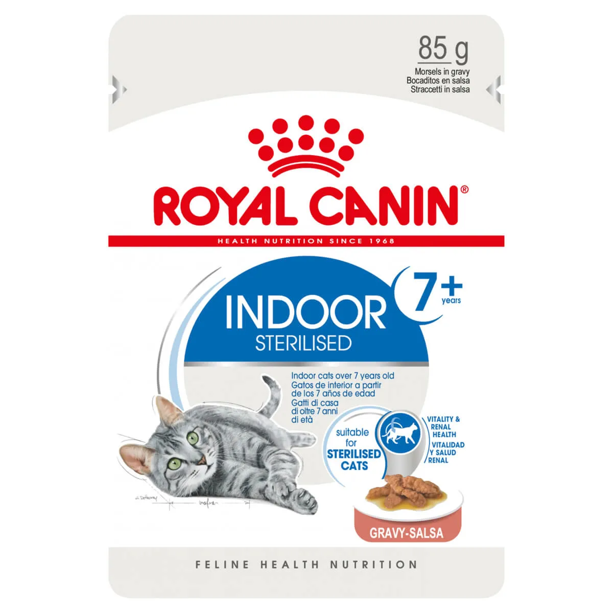 Royal Canin Indoor 7  Adult Gravy Wet Cat Food 85g