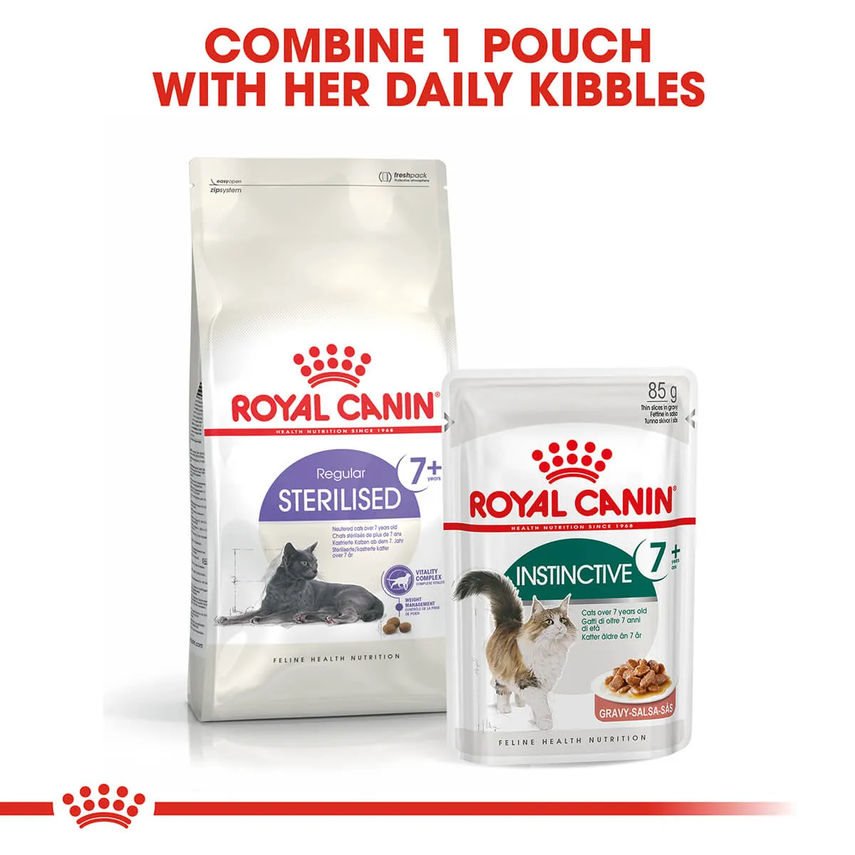 Royal Canin Instinctive 7  Adult In Gravy Wet Cat Food 85G