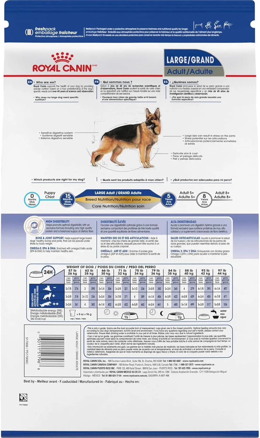 Royal Canin Large Breed Adult Dry Dog Food, 35 lb bag