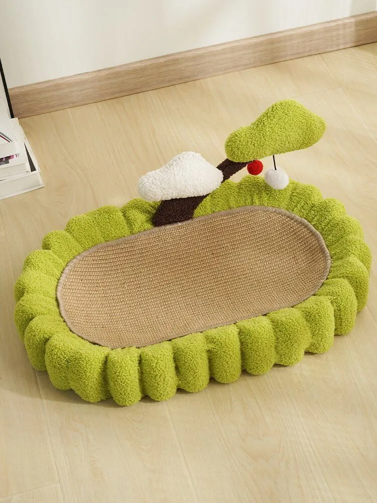 Sisal Cat Bowl Scratcher - Perfect for Scratching and Lounging