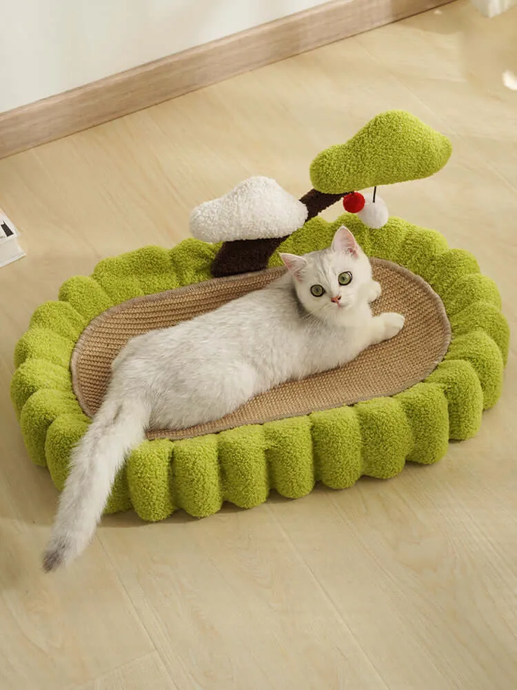 Sisal Cat Bowl Scratcher - Perfect for Scratching and Lounging