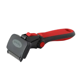 Small Deshedding Tool Red For Short Coat Dogs and Cats by Refuresh