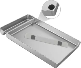 Stainless Steel Reusable Litter Tray Compatible with Petsafe-Scoop Free Self-Cleaning Cat Litter Box - Non Slip Rubber- Stainless Steel Will Never Absorbs Odor, or Stains