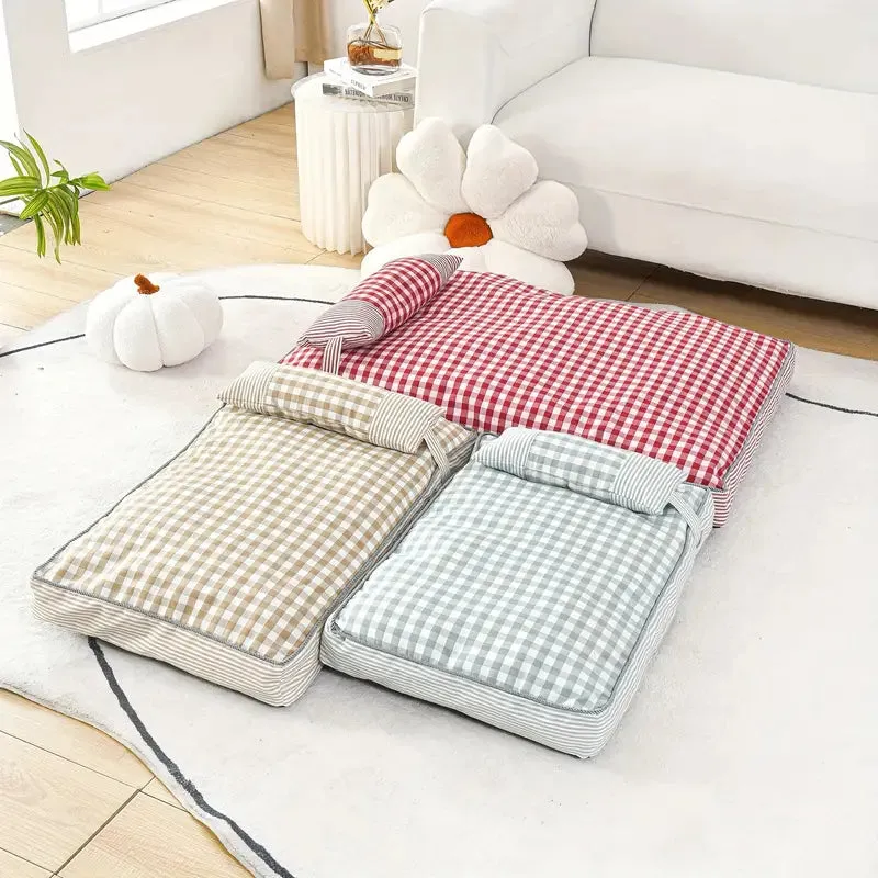 Thick Plaid Pet Mat